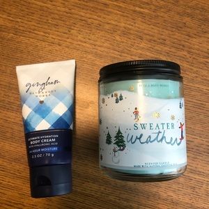 Bath and Body Works Candle and lotion
